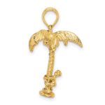 14K 3-D Palm Tree with Moveable Man Charm - Image 2