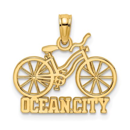 14K OCEAN CITY Bicycle Charm