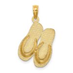14K 3-D Large KEY WEST Double Flip Flop Charm