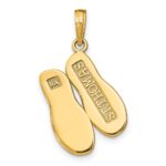 14K ST. THOMAS Reversible Flip Flops Pendant - Image 3
