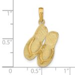 14K ST. THOMAS Reversible Flip Flops Pendant - Image 4