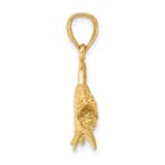 14K 3-D Textured Oxeye Tarpon Fish Charm - Image 2