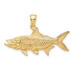 14K 3-D Textured Oxeye Tarpon Fish Charm - Image 4
