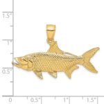 14K 3-D Textured Oxeye Tarpon Fish Charm - Image 3