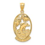 14K SEA ISLE with Dolphin Sunset Scene Charm