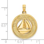 14K OCEAN CITY with Sailboat Charm - Image 3