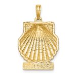 14K OCEAN CITY Scallop Shell Charm - Image 4
