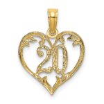14K 20 In Heart Charm