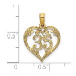14K 35 In Heart Charm - Image 3