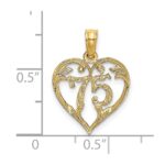 14K 75 In Heart Charm - Image 3