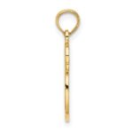 14K Engraved Textured Painters Palette Charm - Image 2