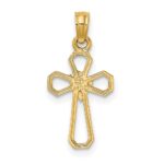 14K Cut-Out Cross with Dove Charm - Image 4