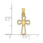 14K Cut-Out Cross with Dove Charm - Image 3