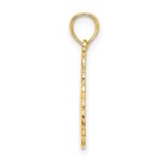 14K Star Of David In Scalloped Circle Charm - Image 2