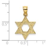 14K Textured Swirls Star Of David Charm - Image 3