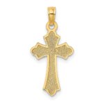 14K Polished Cross with Heart Charm - Image 4