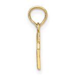 14K Polished and Textured Mini Cross Charm - Image 2