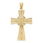 14K Cut-Out Crucifix with Center Circle Charm - Image 4