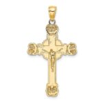 14K Crucifix with Sunburst Charm - Image 4