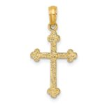 14K Cross with Budded Tip Edges Charm - Image 4