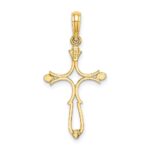 14K Cross Cut-Out and Polished Cross Charm - Image 4