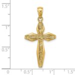 14K Polished Crucifix Charm - Image 3