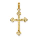 14K Narrow Budded Crucifix Charm - Image 4