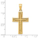 14K 2-D Cross Charm - Image 3