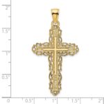 14K Cross with Lace Trim Charm - Image 3