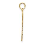 14K Cross Cut-Out with Heart Ends Charm - Image 2