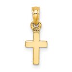 14K 3-D and Polished Mini Cross Charm - Image 4