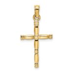 14K 3-D Polished Cross Charm