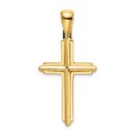 14K Polished Cross Charm