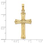 14K Cross with Starburst Center Charm - Image 3