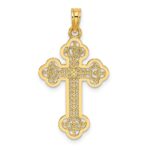 14K Lacey Center Budded Cross Charm