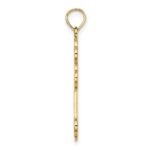 14K Lacey Center Budded Cross Charm - Image 2