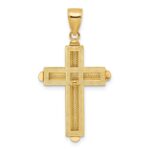 14k Beveled Cross Pendant - Image 3