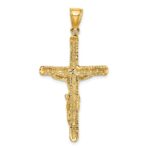 14K Textured Crucifix Charm - Image 4