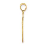 14K with Textured Edges Cross Charm - Image 2