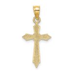 14K with Textured Edges Cross Charm - Image 4