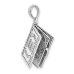 14K White Gold 3-D THE TEN COMMANDMENTS Book with Moveable Pages Pendant - Image 5