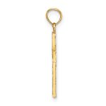 14K Diamond-cut Edge and Filigree Center Cross Charm - Image 2