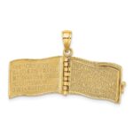 14K 3-D THE LORD IS MY SHEPHERD Book Psalm 23 with Moveable Pages Pendant - Image 6
