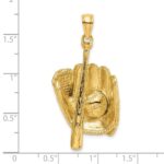 14K 3-D Baseball Glove/Bat/Ball Charm - Image 3