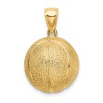 14K 3-D Textured Basketball Charm - Image 4