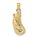 14K Polished Single Boxing Glove Pendant