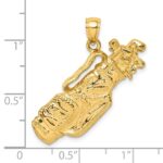 14K 2-D Golf Bag and Clubs Charm - Image 3