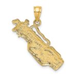 14K 2-D Golf Bag and Clubs Charm - Image 4