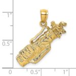 14K 2-D Golf Bag and Clubs Charm - Image 3