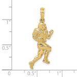 14K Polished Running Football Player Charm - Image 3
